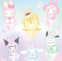 Top Toy Sanrio Family Diamond Bunny Series Figurine Blind Box