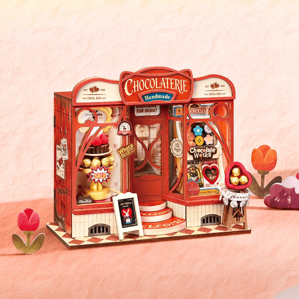Rolife Sweet Chocolate Shop DIY Miniature House Kit DS046