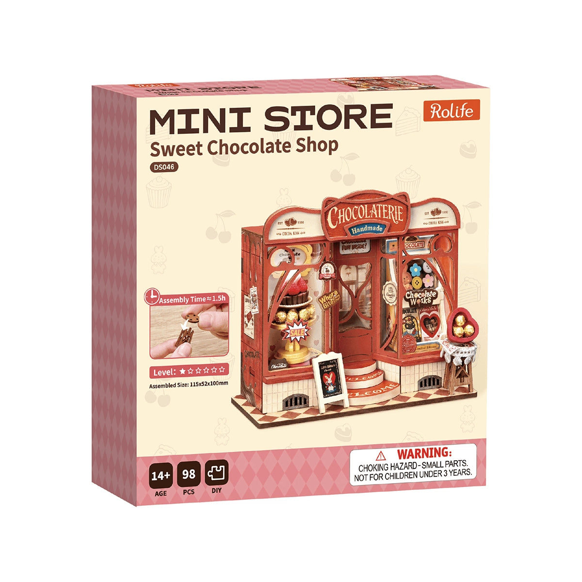 Rolife Sweet Chocolate Shop DIY Miniature House Kit DS046