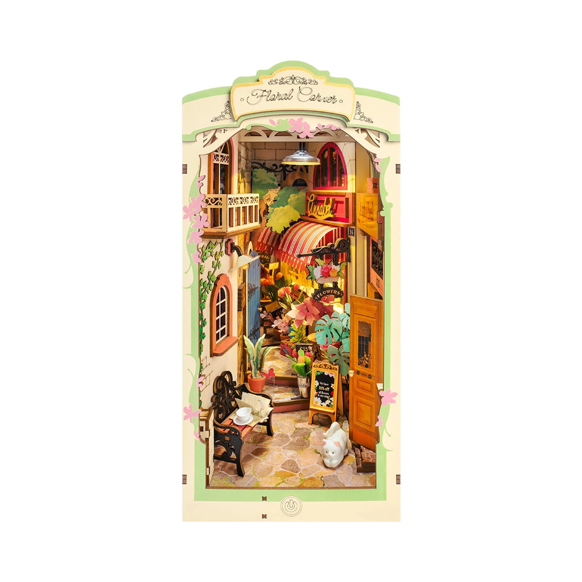 Rolife Floral Corner DIY Book Nook Kit TGB09