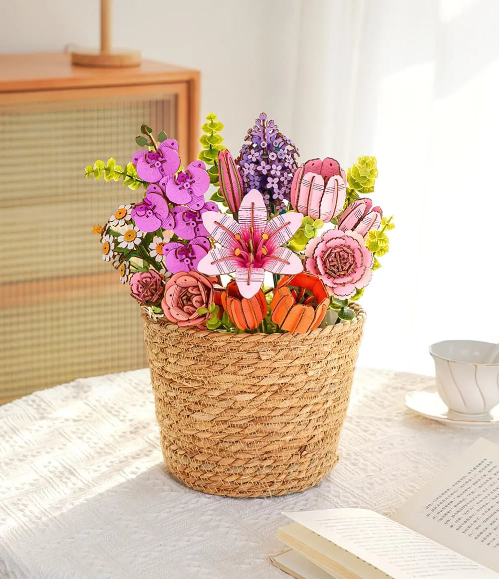 Rowood DIY Wooden Flower Pink Tulip TW082