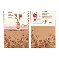 Rolife DIY Wooden Flower Pink Carnation TW051