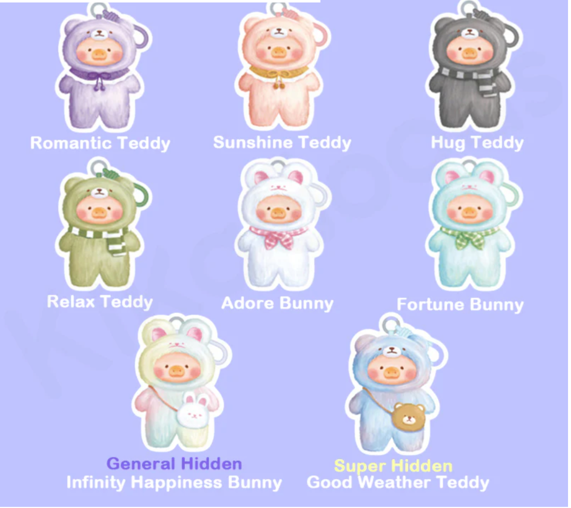LuLu The Piggy Joyful Time Series Vinyl Face Plush Keychain Blind Box