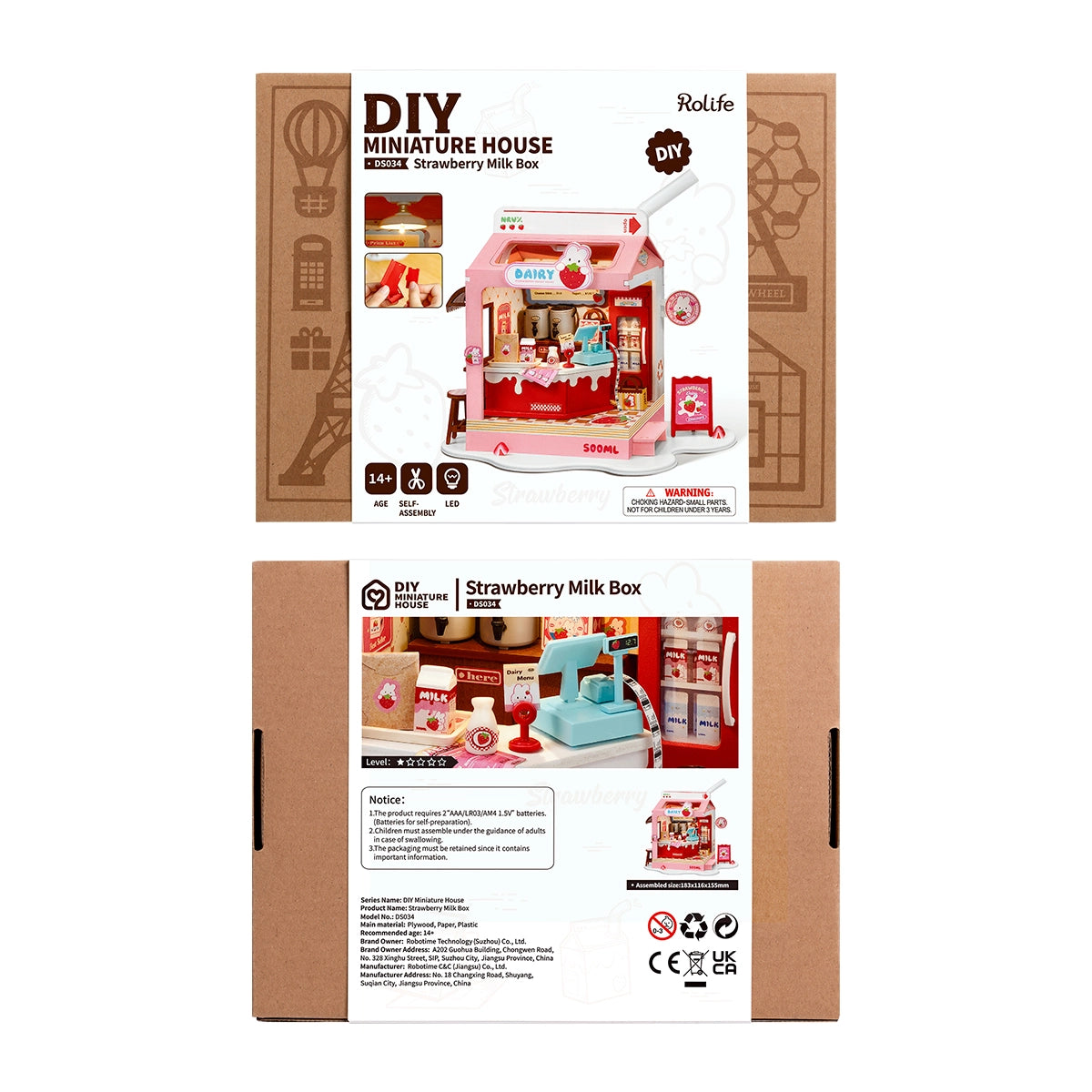 Rolife DIY Strawberry Milk Box DS034