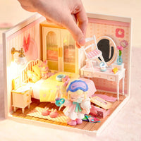 Rolife Lovely Pink Bedroom Super Creator Miniature House DW016