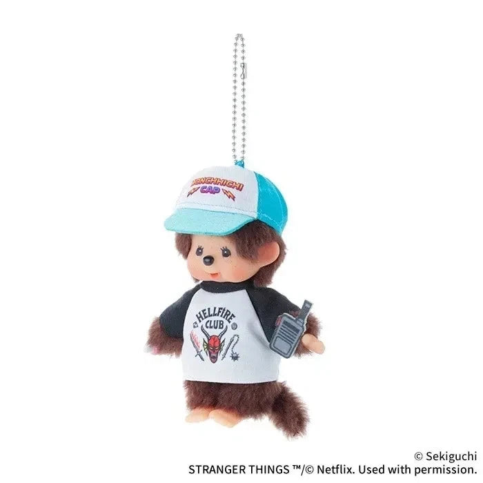 Sekiguchi Monchhichi × Stranger Things Plush doll Keychain HELLFIRE CLUB