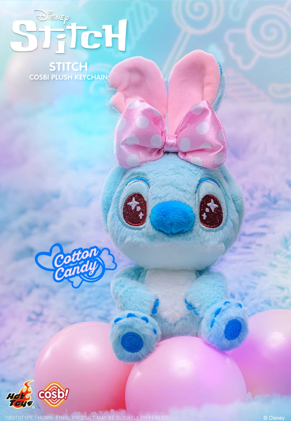 Hot Toys x Cosbi x Disney Stitch Candy Series Plush Keychain One Blind Box