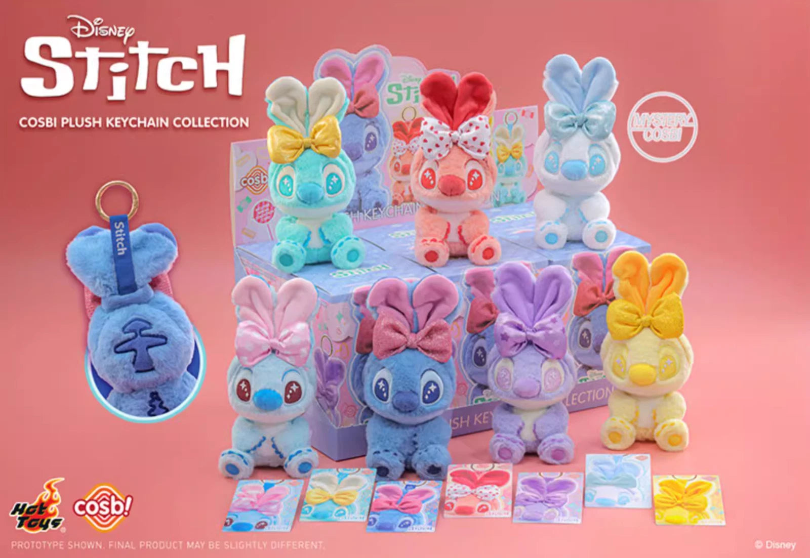 Hot Toys x Cosbi x Disney Stitch Candy Series Plush Keychain One Blind Box