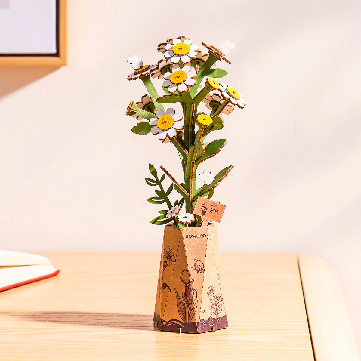 Rowood Chamomile DIY Wooden Flower 3D Puzzle TW061