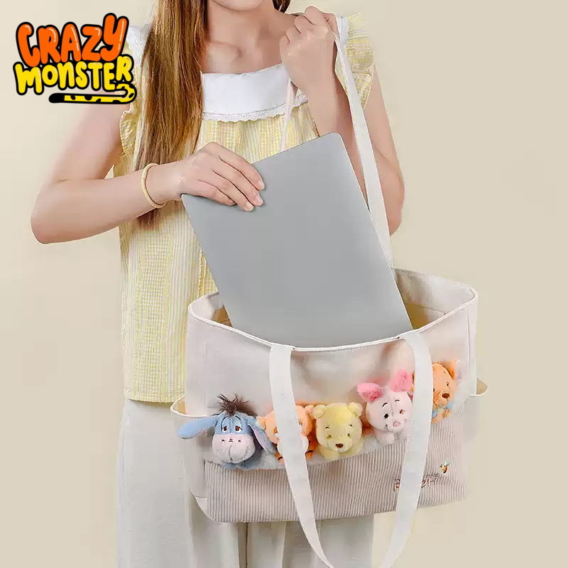 Winnie the Pooh Plush Character Tote Bag